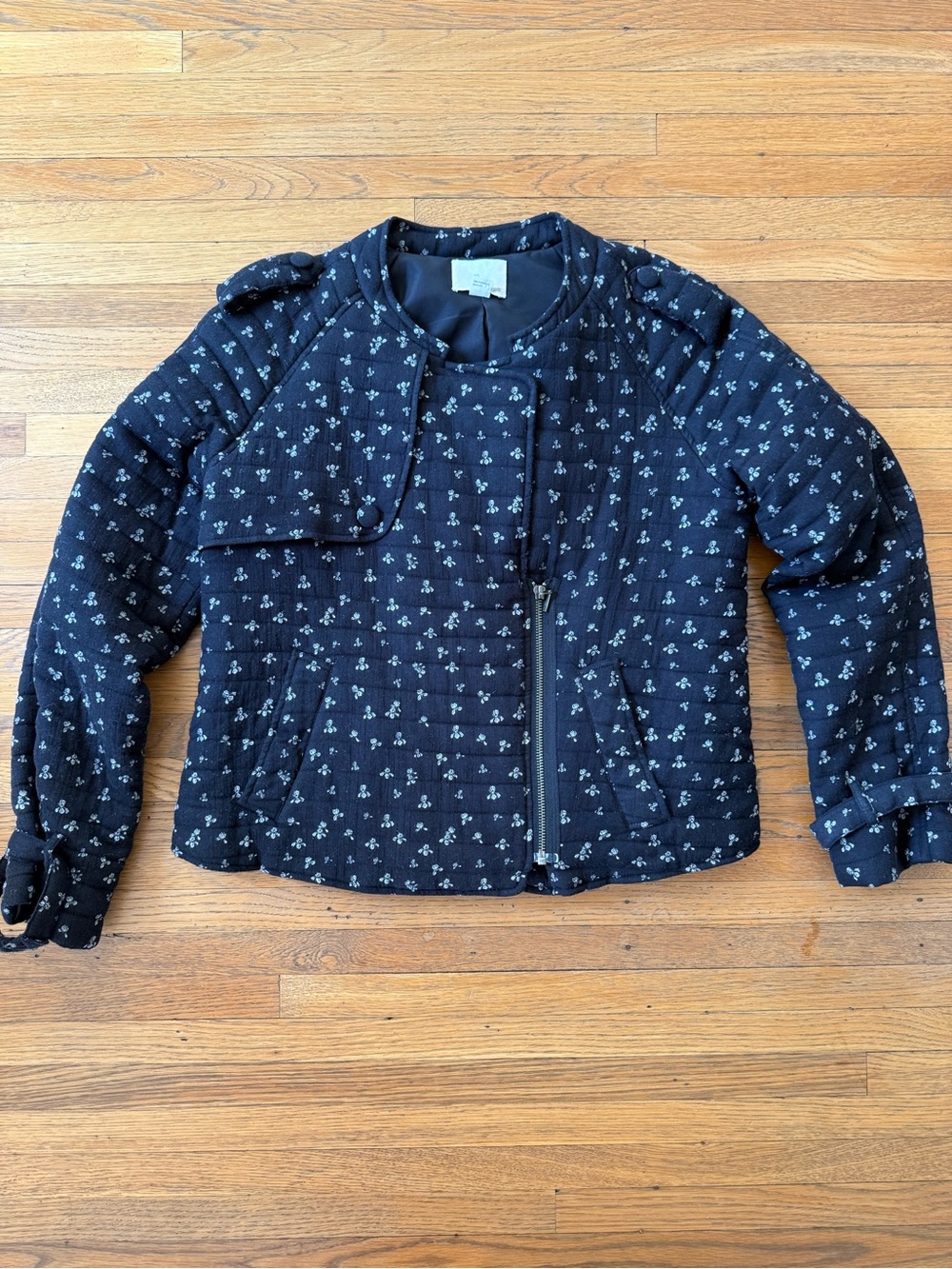 Girl by Band of Outsiders Quilted Floral Bomber Jacket